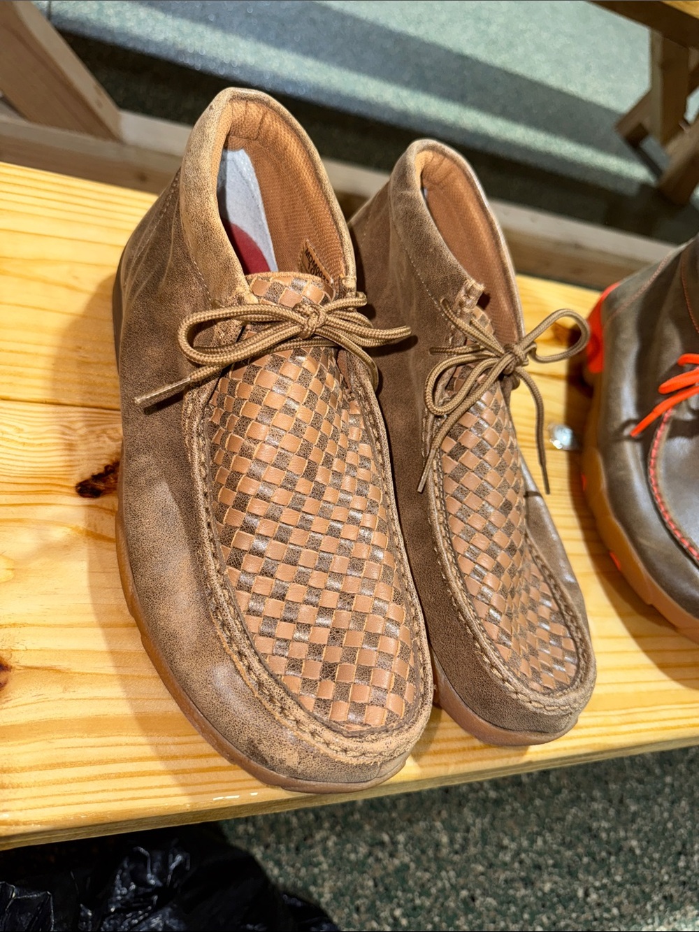 Twisted X Brown Woven Leather Chukka Boots